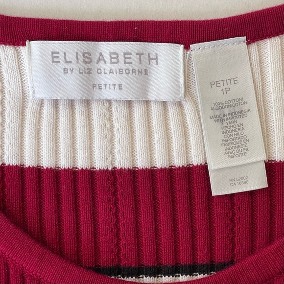 Elisabeth by Liz Claiborne Cotton Long Sleeve Pull Over Sweater - 1X Petite - Picture 3 of 11